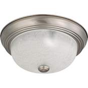 Nuvo Lighting 2 Light 11-3/8" Wide Flush Mount Bowl Ceiling Fixture Brushed Nickel