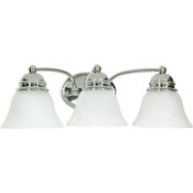 Nuvo Lighting Empire 3 Light 20-1/2" Wide Bathroom Vanity Light with Frosted Glass Shades Polished Chrome