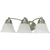 Nuvo Lighting Empire 3 Light 20-1/2" Wide Bathroom Vanity Light with Frosted Glass Shades Brushed Nickel