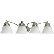 Nuvo Lighting Empire 4 Light 28-3/4" Wide Bathroom Vanity Light with Frosted Glass Shades Brushed Nickel