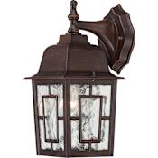 Nuvo Lighting Banyan 12" Tall Outdoor Wall Sconce with Glass Panel Shades Rustic Bronze