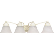 Nuvo Lighting Empire 4 Light 28-3/4" Wide Bathroom Vanity Light with Frosted Glass Shades Textured White