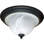 Nuvo Lighting Castillo 2 Light 15-1/4" Wide Flush Mount Bowl Ceiling Fixture Textured Black