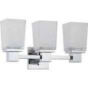 Nuvo Lighting Parker 3 Light 18-3/4" Wide Bathroom Vanity Light with Frosted Glass Shades Polished Chrome