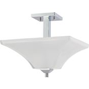 Nuvo Lighting Parker 2 Light 13-1/4" Wide Semi-Flush Ceiling Fixture Polished Chrome