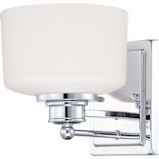 Nuvo Lighting Soho Single Light 7" Wide Bathroom Sconce with Frosted Glass Shade Polished Chrome