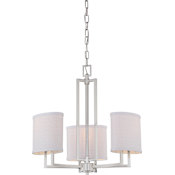 Nuvo Lighting Gemini 3 Light 21" Wide Chandelier Brushed Nickel