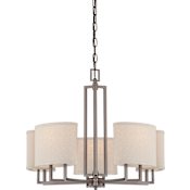 Nuvo Lighting Gemini 5 Light 25" Wide Chandelier Hazel Bronze