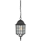 Nuvo Lighting Adams Single Light 6-1/8" Wide Outdoor Mini Pendant with Patterned Glass Shade Textured Black