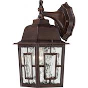 Nuvo Lighting Banyan Single Light 12-1/4" Tall Outdoor Wall Sconce with Water Glass Shade - ADA Compliant Rustic Bronze