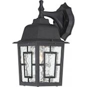 Nuvo Lighting Banyan Single Light 12-1/4" Tall Outdoor Wall Sconce with Water Glass Shade - ADA Compliant Textured Black