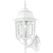 Nuvo Lighting Banyan Single Light 17" Tall Outdoor Wall Sconce with Water Glass Shade - ADA Compliant White