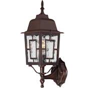 Nuvo Lighting Banyan Single Light 17" Tall Outdoor Wall Sconce with Water Glass Shade - ADA Compliant Rustic Bronze