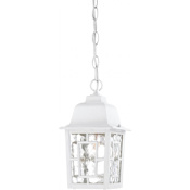 Nuvo Lighting Banyan Single Light 6-1/8" Wide Outdoor Mini Pendant with Water Glass Shade White