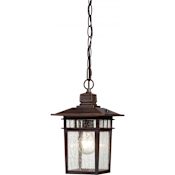 Nuvo Lighting Cove Neck Single Light 7" Wide Outdoor Mini Pendant with Seedy Glass Shade Rustic Bronze
