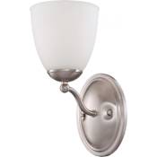Nuvo Lighting Patton Single Light 5-1/2" Wide Bathroom Sconce with Frosted Glass Shade Brushed Nickel