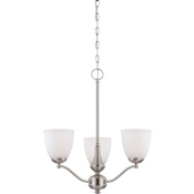 Nuvo Lighting Patton 3 Light 21" Wide Chandelier Brushed Nickel