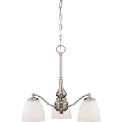 Nuvo Lighting Patton 3 Light 21" Wide Chandelier Brushed Nickel