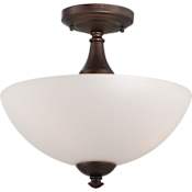 Nuvo Lighting Patton 3 Light 13" Wide Semi-Flush Bowl Ceiling Fixture Prairie Bronze