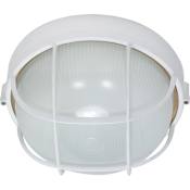 Nuvo Lighting Single Light 10" Tall Outdoor Wall Sconce with Patterned Glass Shade Semi Gloss White