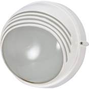 Nuvo Lighting Single Light 10" Tall Outdoor Wall Sconce with Patterned Glass Shade Semi Gloss White