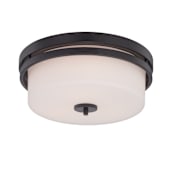 Nuvo Lighting Parallel 3 Light 15" Wide Flush Mount Drum Ceiling Fixture Aged Bronze