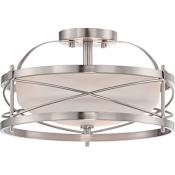 Nuvo Lighting Ginger 2 Light 14" Wide Semi-Flush Bowl Ceiling Fixture Brushed Nickel