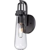 Nuvo Lighting Beaker Single Light 14-1/8" Tall Wall Sconce with Clear Glass Shade Aged Bronze