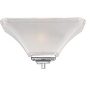 Nuvo Lighting Parker Single Light 6-3/4" Tall Wall Sconce with Frosted Glass Shade Polished Chrome