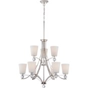 Nuvo Lighting Connie 9 Light 30" Wide Chandelier Polished Nickel