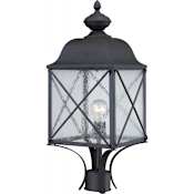 Nuvo Lighting Wingate Single Light 9-7/8" Wide Landscape Single Head Post Light with Seedy Glass Shade Textured Black