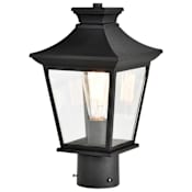 Nuvo Lighting Jasper 14" Tall Post Light with Clear Glass Shade Matte Black