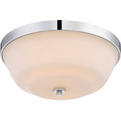 Nuvo Lighting Willow 2 Light 13-1/2" Wide Flush Mount Bowl Ceiling Fixture Polished Nickel