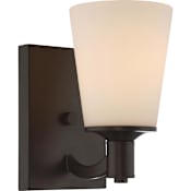 Nuvo Lighting Laguna Single Light 5-1/8" Wide Bathroom Sconce with Frosted Glass Shade Forest Bronze