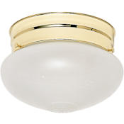 Nuvo Lighting 6" Wide Flush Mount Bowl Ceiling Fixture with a Glass Shade Polished Brass