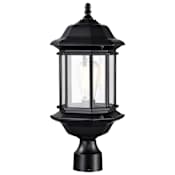 Nuvo Lighting Hopkins 19" Tall Post Light with Clear Glass Shade Matte Black
