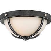 Nuvo Lighting Sherwood 2 Light 14-3/4" Wide Flush Mount Bowl Ceiling Fixture Iron Black / Brushed Nickel Accents