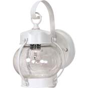 Nuvo Lighting Single Light 10-5/8" Tall Outdoor Wall Sconce with Seedy Glass Shade White