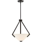 Nuvo Lighting 2 Light 16-1/8" Wide Pendant with Frosted Shade Mahogany Bronze