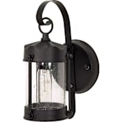 Nuvo Lighting Single Light 10-5/8" Tall Outdoor Wall Sconce with Seedy Glass Shade Textured Black