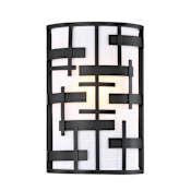 Nuvo Lighting Lansing 2 Light 12" Tall Wall Sconce with a Glass Shade Textured Black
