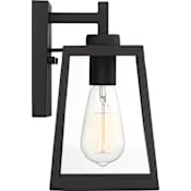 Nuvo Lighting Halifax 10" Tall Outdoor Wall Sconce Matte Black / Glass