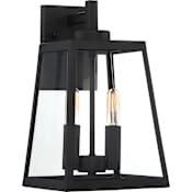 Nuvo Lighting Halifax 2 Light 14" Tall Outdoor Wall Sconce Matte Black / Glass