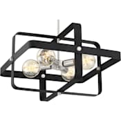 Nuvo Lighting Prana 4 Light 20" Wide Chandelier Matte Black / Brushed Nickel
