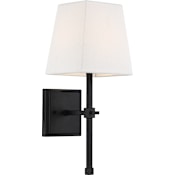Nuvo Lighting Highline 16" Tall Bathroom Sconce Aged Bronze / White Fabric