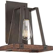 Nuvo Lighting Outrigger 11" Tall Bathroom Sconce Mahogany Bronze / Nutmeg Wood