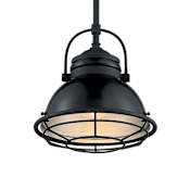 Nuvo Lighting Upton 10" Wide Pendant Gloss Black / Silver