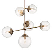 Nuvo Lighting Sky 6 Light 31" Wide Chandelier Burnished Brass