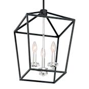 Nuvo Lighting Storyteller 3 Light 12" Wide Taper Candle Mini Pendant Matte Black / Polished Nickel Accents