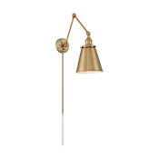 Nuvo Lighting Bayard 13" Tall Wall Sconce With Swing Arm Burnished Brass